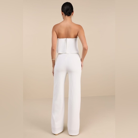 LULU’S Power Of Love White Strapless Jumpsuit - Picture 3 of 6